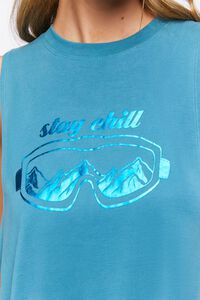 TURKISH TILE/MULTI Active Stay Chill Graphic Muscle Tee, image 5