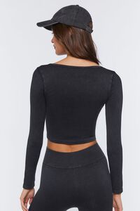 CHARCOAL Seamless Ribbed Crop Top, image 3
