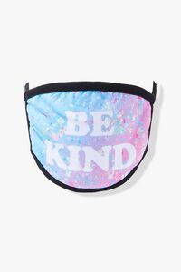 BLUE/MULTI Be Kind Graphic Face Mask, image 2