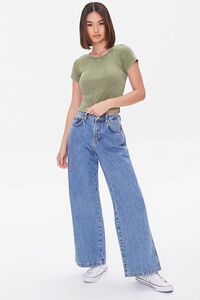 OLIVE Mineral Wash Cropped Tee, image 4