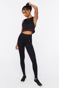 BLACK/MULTI Active Cropped Muscle Tee, image 4