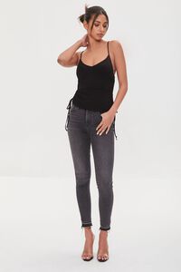 BLACK Side-Tie O-Ring Cutout Cami, image 4