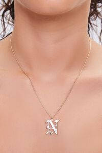 Initial Pendant Chain Necklace, image 1