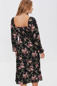 BLACK/MULTI Floral Midi Dress, image 3