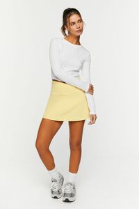 MELLOW YELLOW/WHITE Active Contrast-Trim Crossover Skort, image 6
