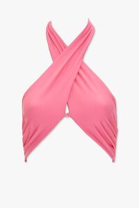 SUPER PINK Versatile Halter Bikini Top, image 3