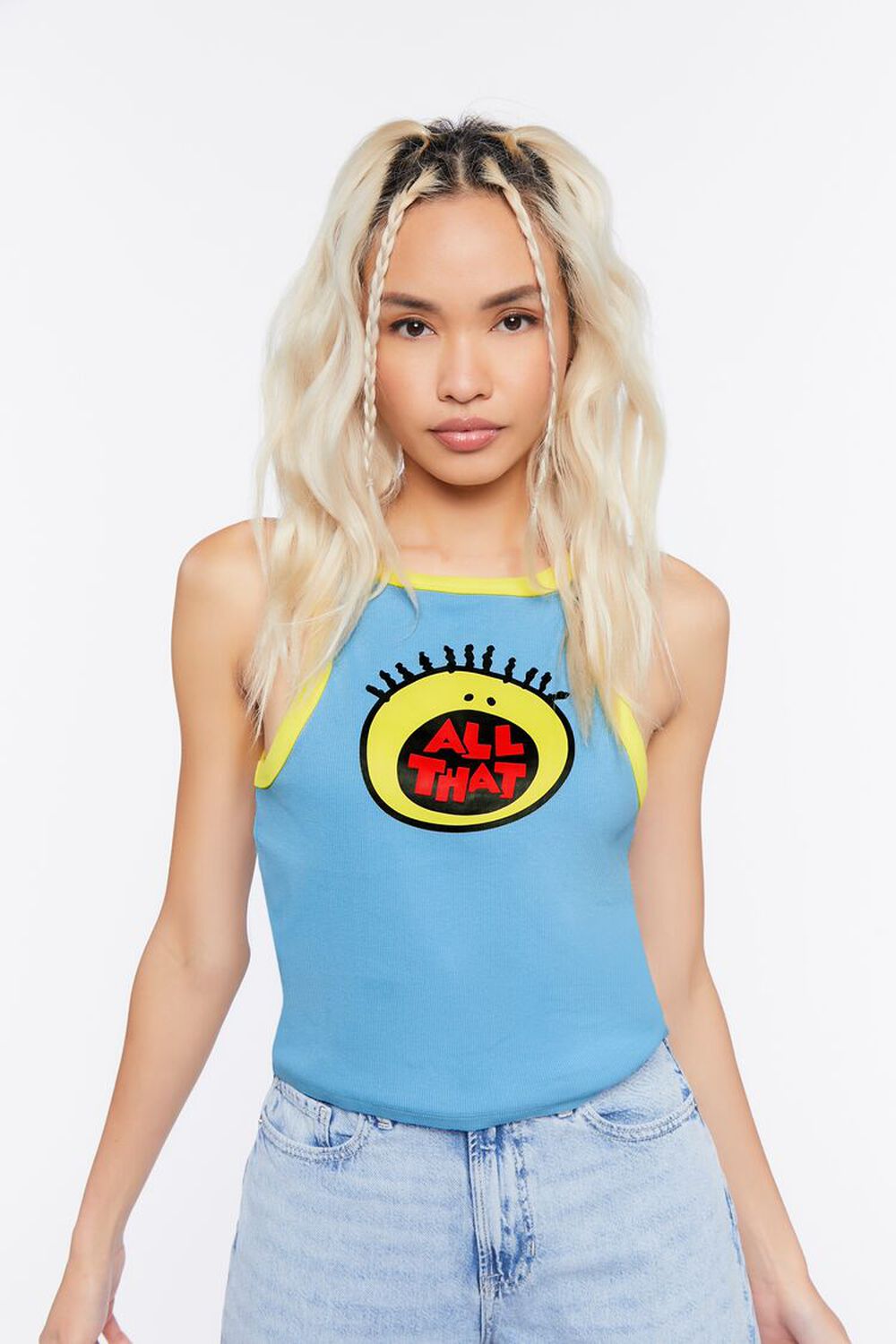 BLUE/MULTI All That Graphic Tank Top, image 1