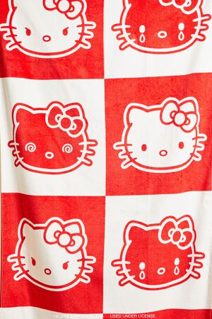 Checkered Hello Kitty Beach Towel