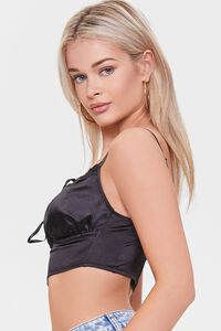 Satin Cropped Lingerie Cami, image 2