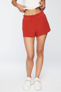 RUST French Terry High-Rise Shorts, image 2