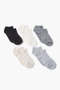 BLACK/MULTI Kids Ankle Sock Set - 5 pack (Girls + Boys), image 1