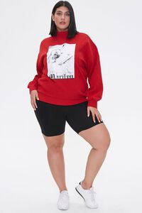 RED/MULTI Plus Size Marilyn Monroe Sweatshirt, image 4