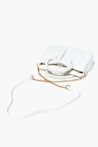 WHITE Twisted Faux Leather Crossbody Bag, image 5