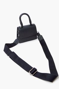 BLACK Flap-Top Crossbody Bag, image 4