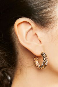 Upcycled Twisted Hoop Earrings, image 1