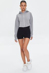 GREY French Terry Zip-Up Hoodie, image 4