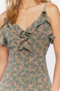 SAGE/MULTI Ruffled Ditsy Floral Maxi Dress, image 5