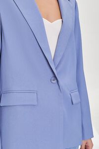 BLUE Notched Single-Breasted Blazer, image 6