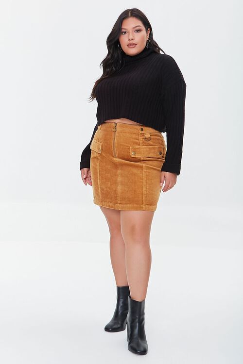 BLACK Plus Size Sweater-Knit Turtleneck Top, image 4
