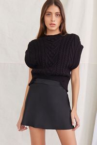 BLACK A-Line Mini Skirt, image 7