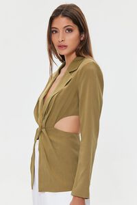 CIGAR Plunging Cutout Buttoned Blazer, image 2