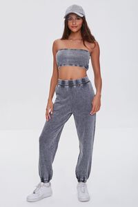 CHARCOAL Oil Wash Cropped Tube Top, image 5