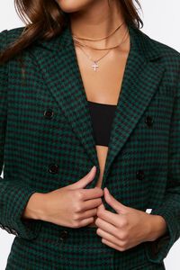 HUNTER GREEN/BLACK Houndstooth Double-Breasted Blazer, image 5