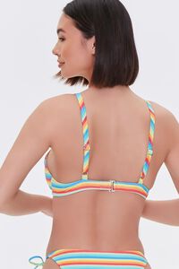RAINBOW Rainbow Striped Bikini Top, image 3