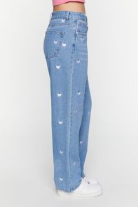 LIGHT DENIM Heart Embroidered 90s-Fit Jeans, image 6