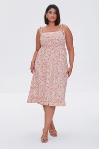 ROSE/MULTI Plus Size Floral Print Dress, image 4