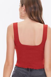 RUST Ribbed Cropped Tank Top, image 3