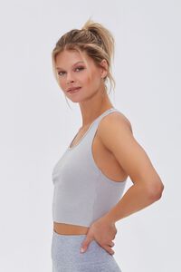 HEATHER GREY Active Ribbed Tank Top, image 2