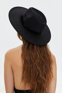 BLACK/BLACK Pinched Velvet-Trim Cowboy Hat, image 3