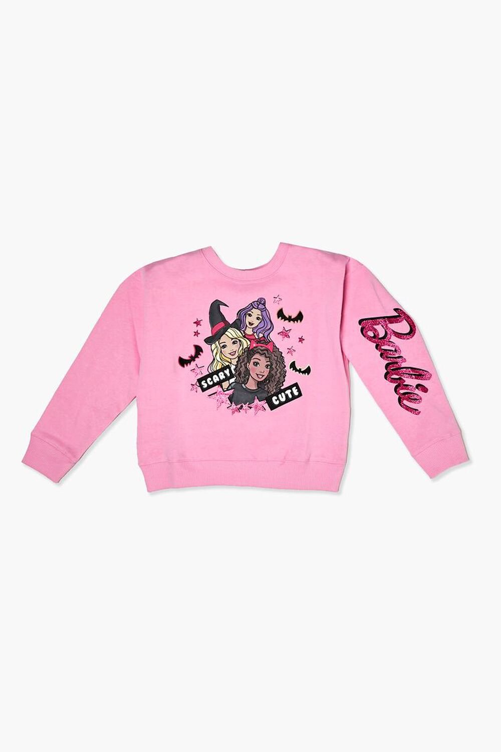 PINK/MULTI Girls Barbie Graphic Pullover (Kids), image 1