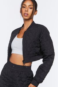 BLACK Active Quilted Bomber Jacket, image 1
