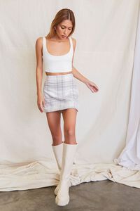 CREAM/MULTI Plaid Mini Skirt, image 5