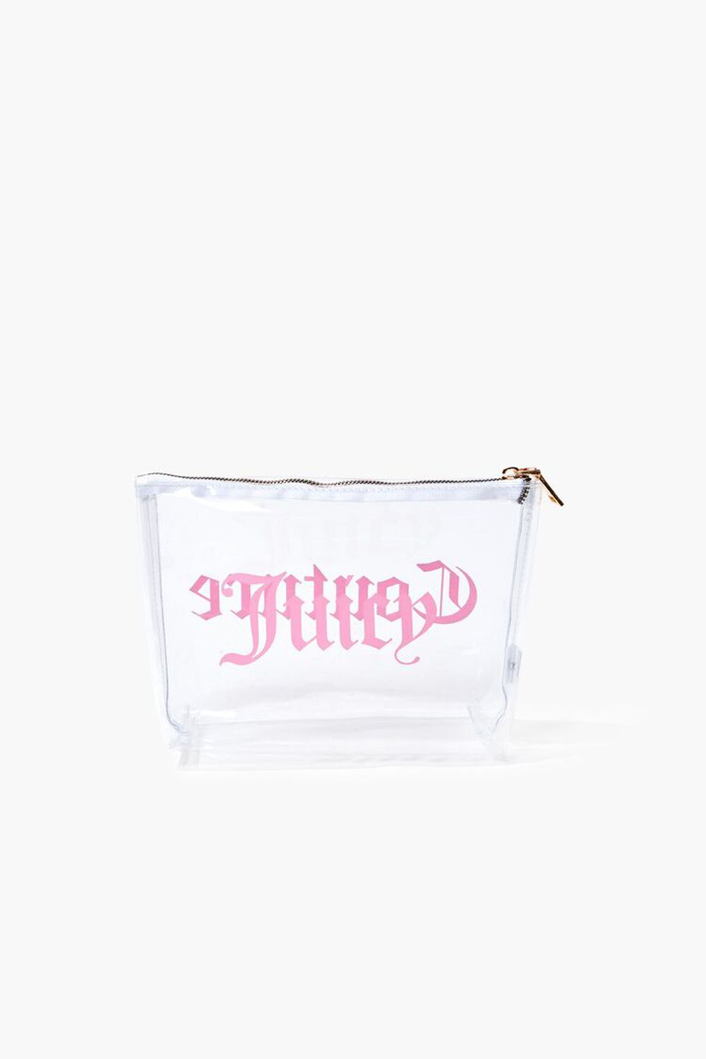 CLEAR Juicy Couture Text Clear Pouch, image 1