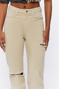 BEIGE Distressed High-Rise Jeans, image 5
