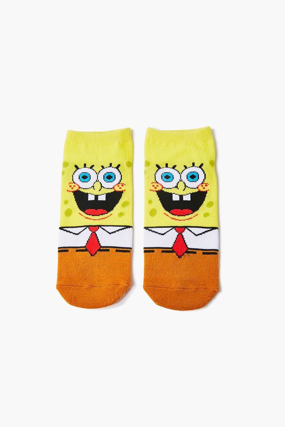 YELLOW/MULTI SpongeBob SquarePants Ankle Socks, image 1