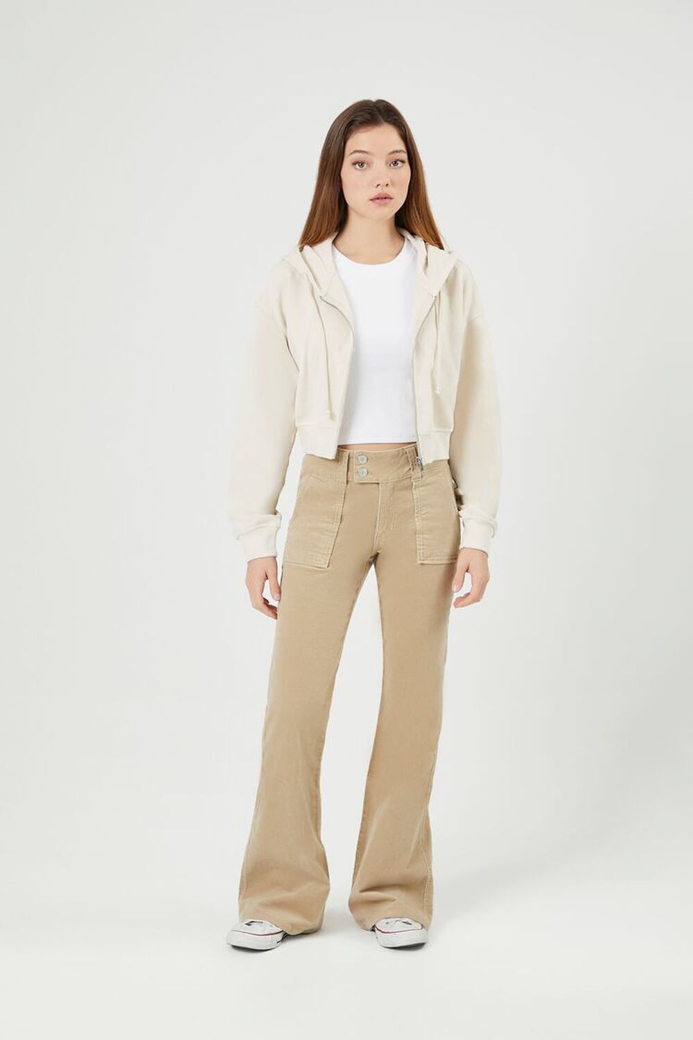 BIRCH Ribbed Cropped Zip-Up Hoodie, image 3