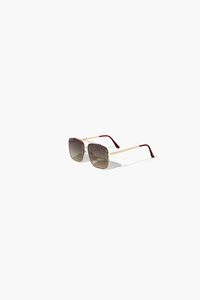 GOLD/BROWN Aviator Frame Sunglasses, image 2