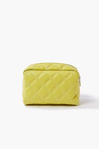 CELERY Quilted Faux Leather Makeup Bag, image 2