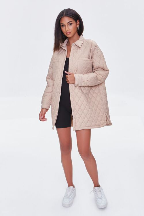 TAUPE Quilted Pocket Jacket, image 4