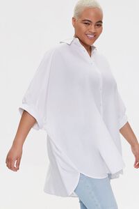 WHITE Plus Size Shirt Tunic, image 1