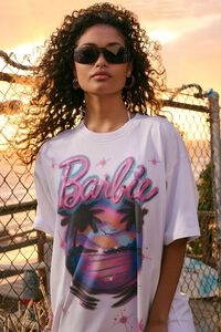 WHITE/MULTI Airbrushed Barbie Graphic Tee, image 1
