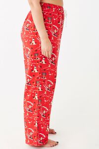 RED/MULTI Plus Size Santa Pajama Pants, image 3