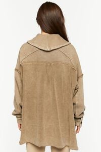 MOCHA French Terry Reverse High-Low Jacket, image 3