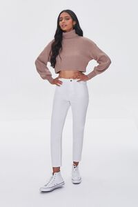 TAUPE Turtleneck Cropped Sweater, image 4