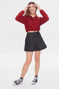 BLACK Pleated A-Line Mini Skirt, image 5