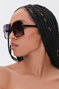 BLACK/BLACK Square Tinted Sunglasses, image 2